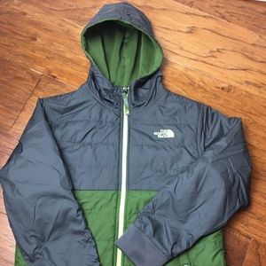 Boys The North Face Reversible Medium Weight Hooded Jacket Hoodie Size 10/12 (M)